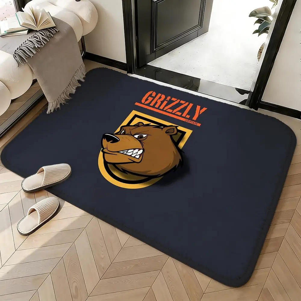 Soft Absorbent Non-Slip Rug Cartoon Grizzly And Lemmings Floor Mat Home Decor Doormat Bedroom Floor Mat Shower Carpet