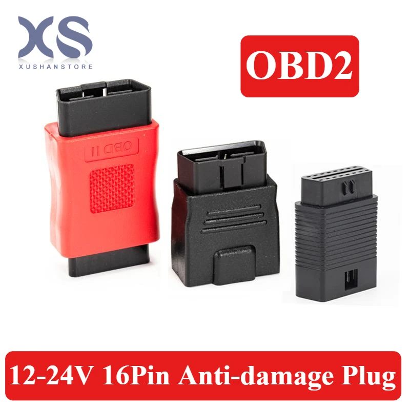 OBD2 16 Pin Full-power Adapter 12V 24V 16pin Wear-resistant Detector Plug OBD2 Anti-damage Plug Dedicated to Driving Computer