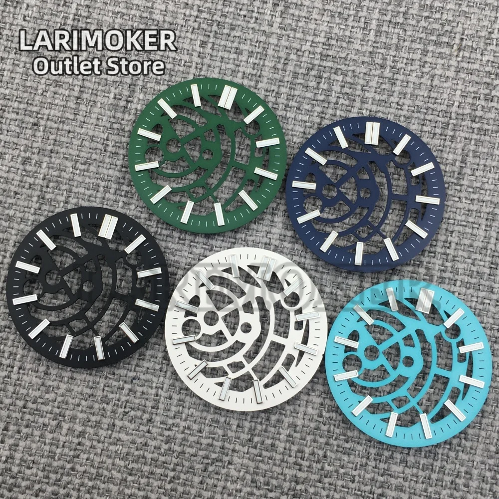 

LARIMOKER 31mm Hollow Watch Dial Black Blue Green White Green Luminous Fit NH 70 Automatic Movement For Men's Watch