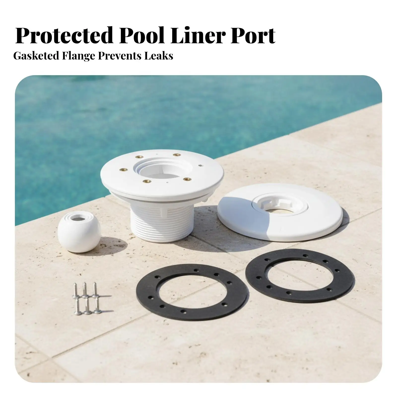 Pool Liner Jet Nozzle Inlet Outlet Fitting White Plastic for Above Ground Swimming Pool Spa Circulation Pump Plumbing Part