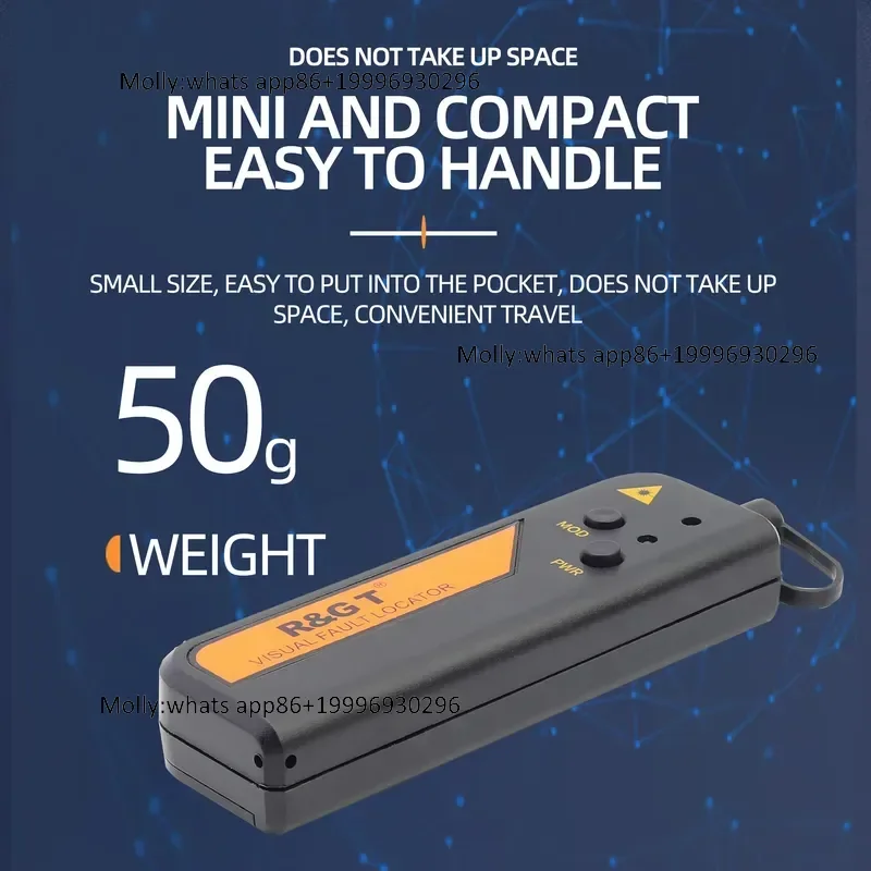 FTTH Mini RGT Tester Tool 1mw Visual Fault Locator Fiber Optic Cable Tester 3-5 KM for 2.5mm Connecter