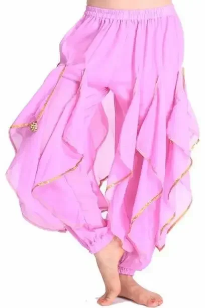 Traje de dança do ventre tribal indiano, calças harém, bloomers para mulheres, calça de dança de chiffon, carnaval, show de palco