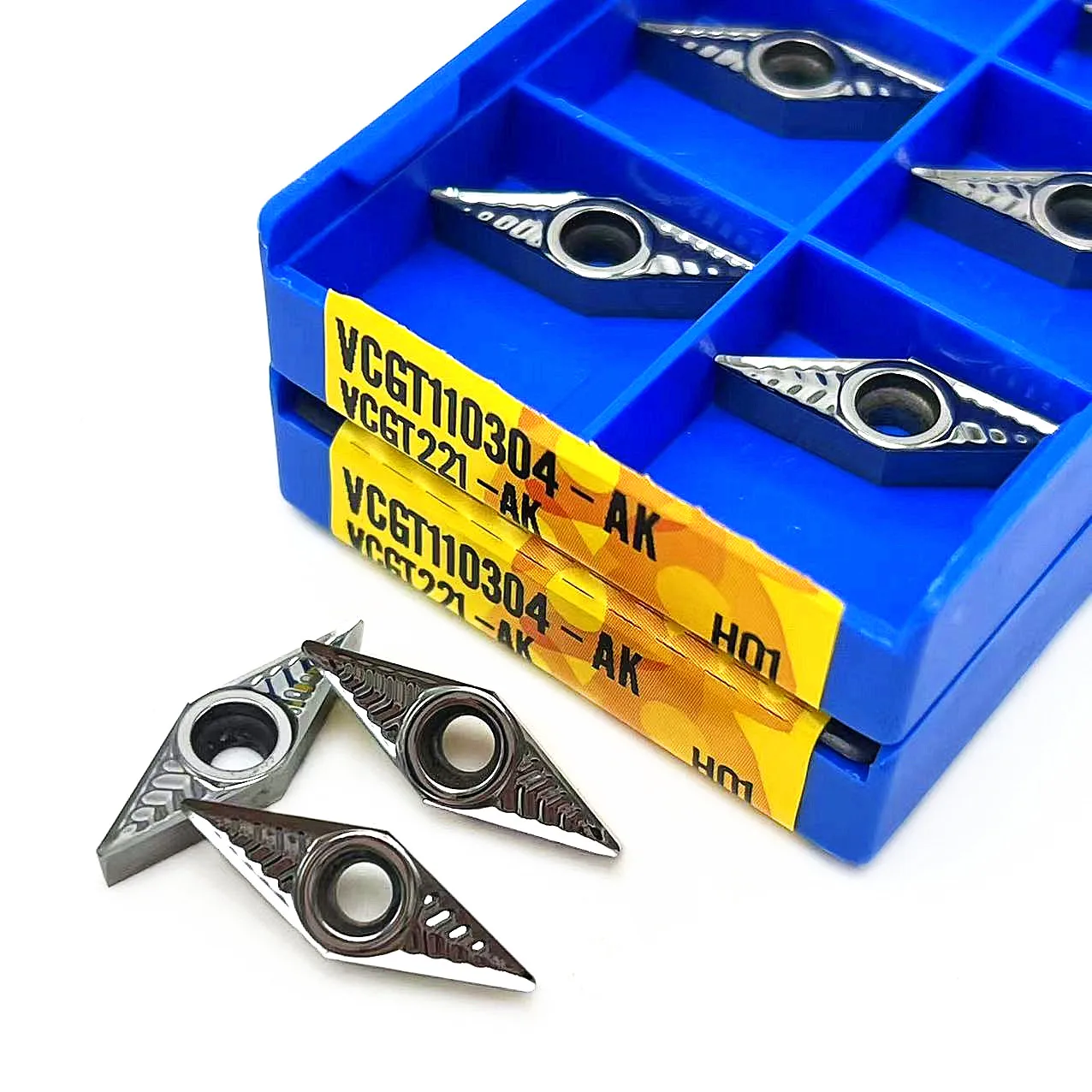 VCGT110302 VCGT110304 VCGT110308 AK H01 Aluminum inserts metal wood turning tools CNC Turning Inserts Copper aluminum tools