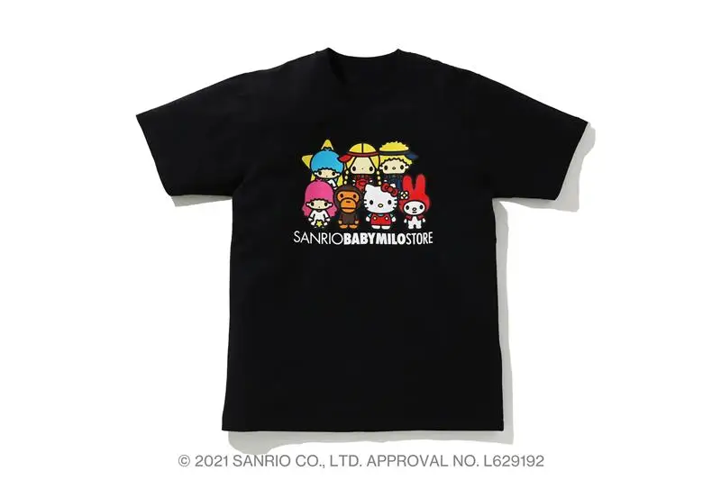 2026 Sanrio Hello Kitty Summer Men's and Women's Parent-Child Pure Cotton T-Shirt Comfortable Breathable High-Quality Ins Y2K
