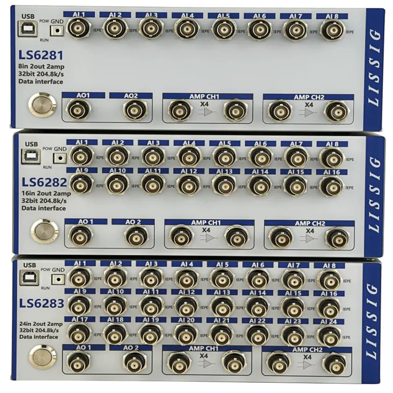 32 Bit USB Data Acquisition Card IEPE ICP Vibration Audio 8 16 24 Channel Simultaneous Sampling 204.8kSps for Test