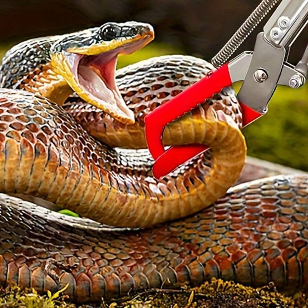 

1.5M Foldable Snake Tongs Snake Catcher Tongs Stainless Steel Snake Hook Catcher Garbage Clip To Catch Loach Crab Rubbish Clip