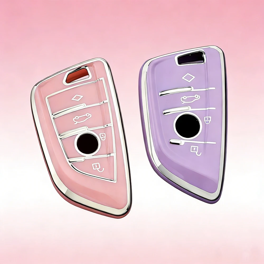 

Чехол для автомобильного ключа с 4 кнопками из ТПУ для BMW 3/5 серии, X1, X3, X5, X6, X4, 7 серии G30, F48, F15, F16, G11, автоаксессуары