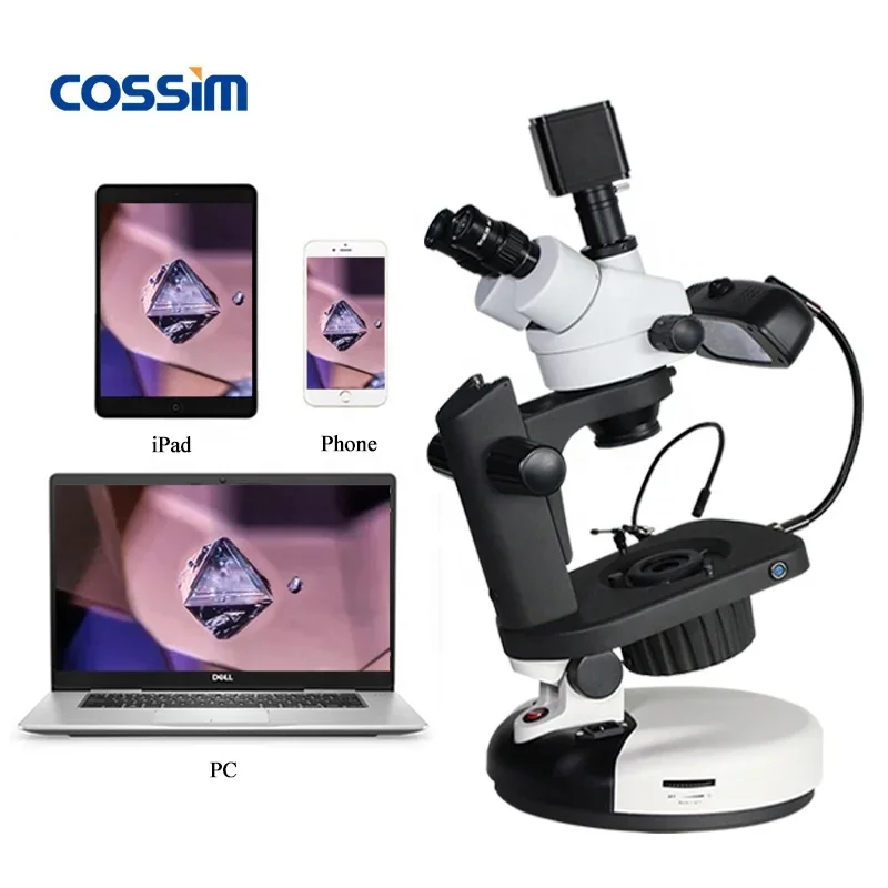 VGM740A Professional Digital Gemological Camera 7X~90X Gem Jewelry Microscope With Digital Camera For Stone Identification