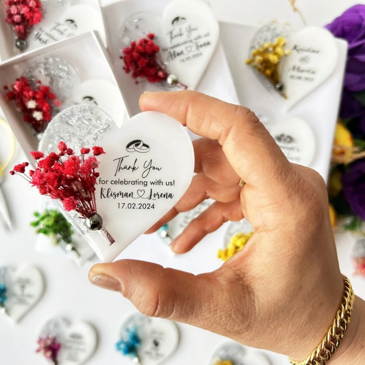 Custom  wedding favors, Wedding guest favors, Elegant Resin Epoxy Magnet, Bridal Shower Favors, Rustic Wedding Favors, Birthday,