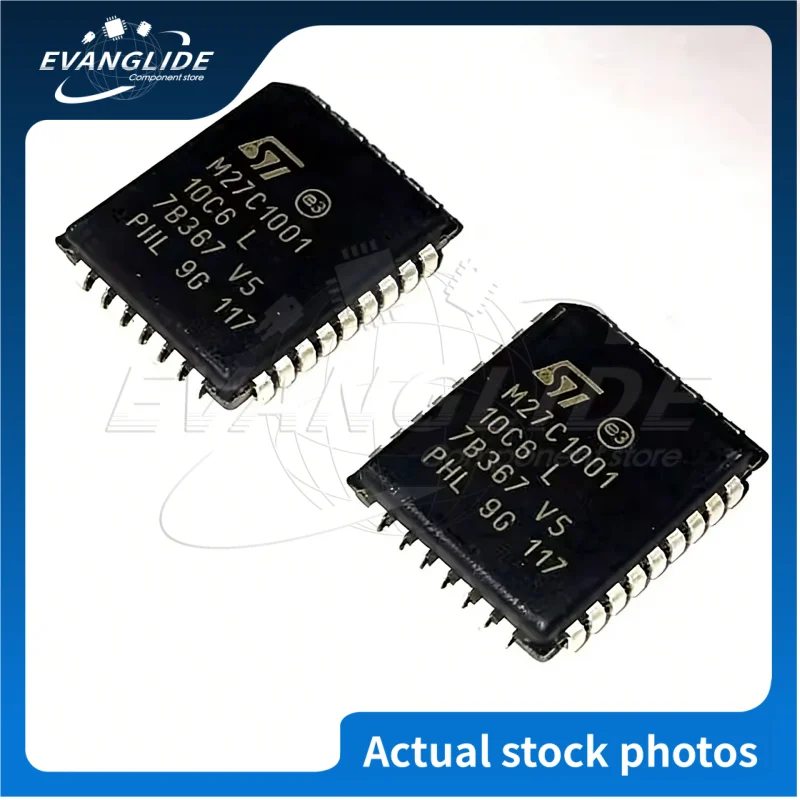 2 PCS/LOT 100% Original & New M27C1001-10C6 M27C1001 PLCC32 One-time storage IC In Stock Wholesale
