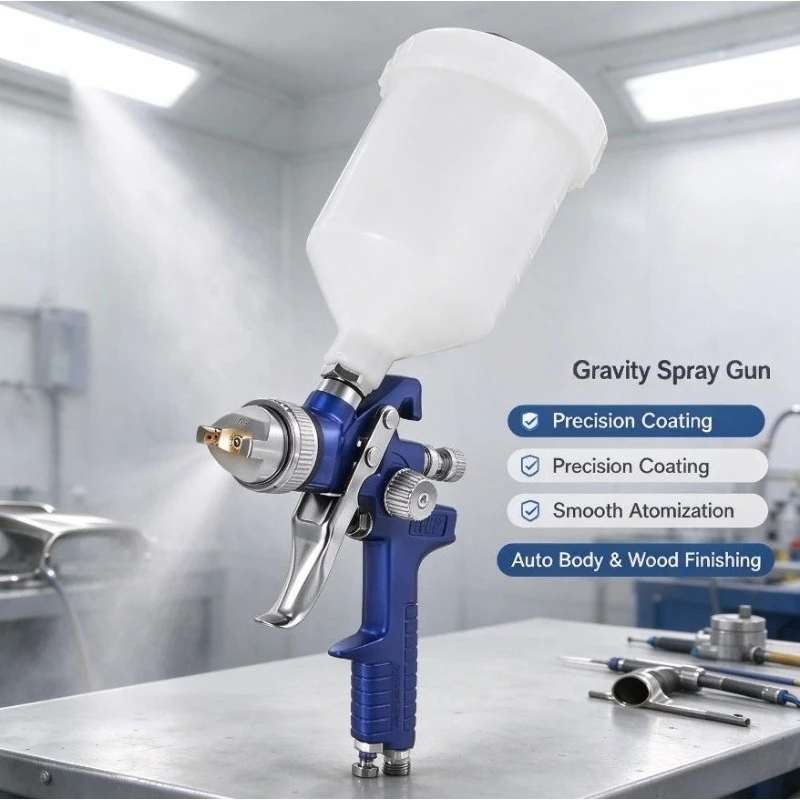 600ml with Flow Control & Air Pressure Regulator, High Atomization for Wall Car Art Painting