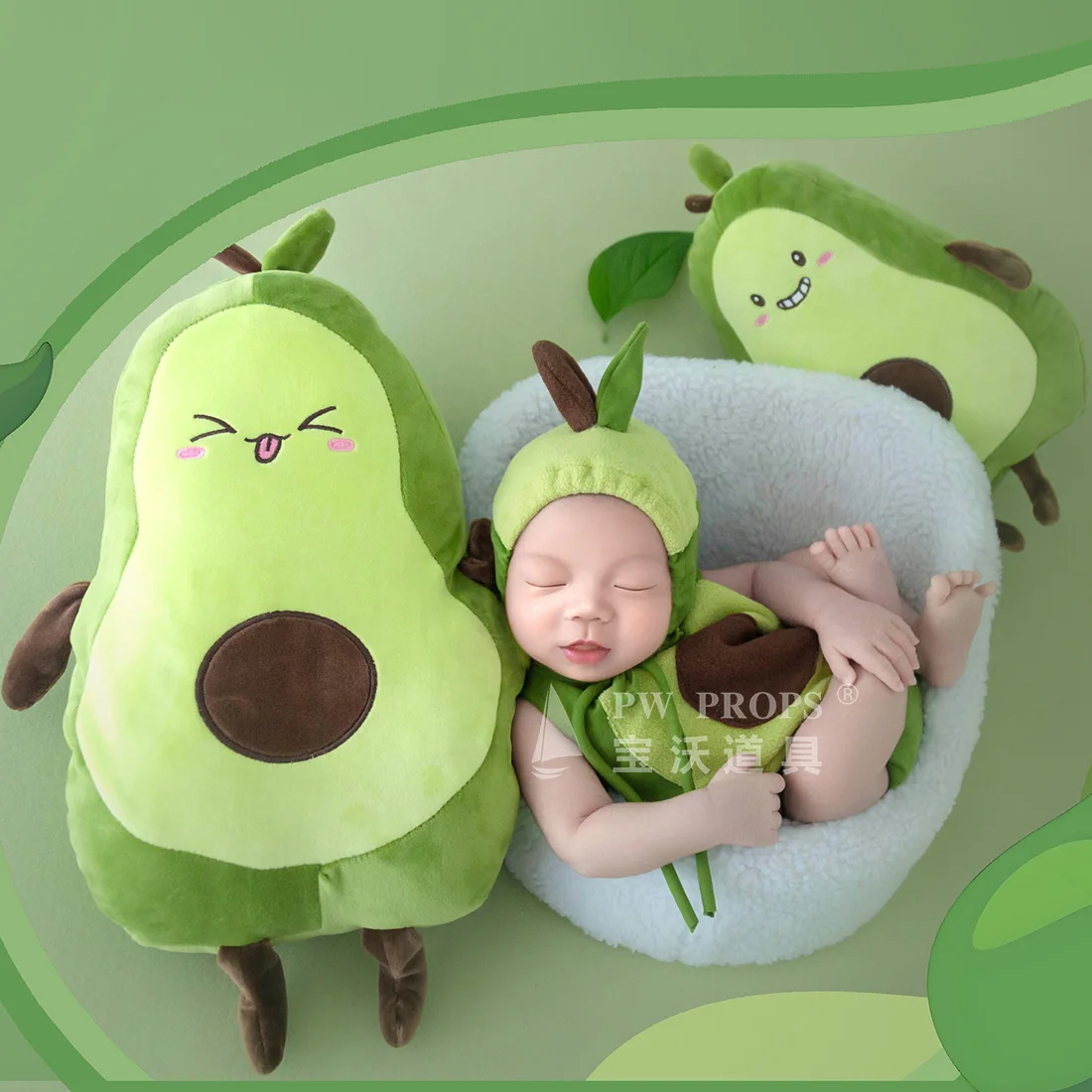 Baby Outfit New Originality Neonatal Costume Shooting Props Baby Watermelon Clothes Set Newborn Photography Props