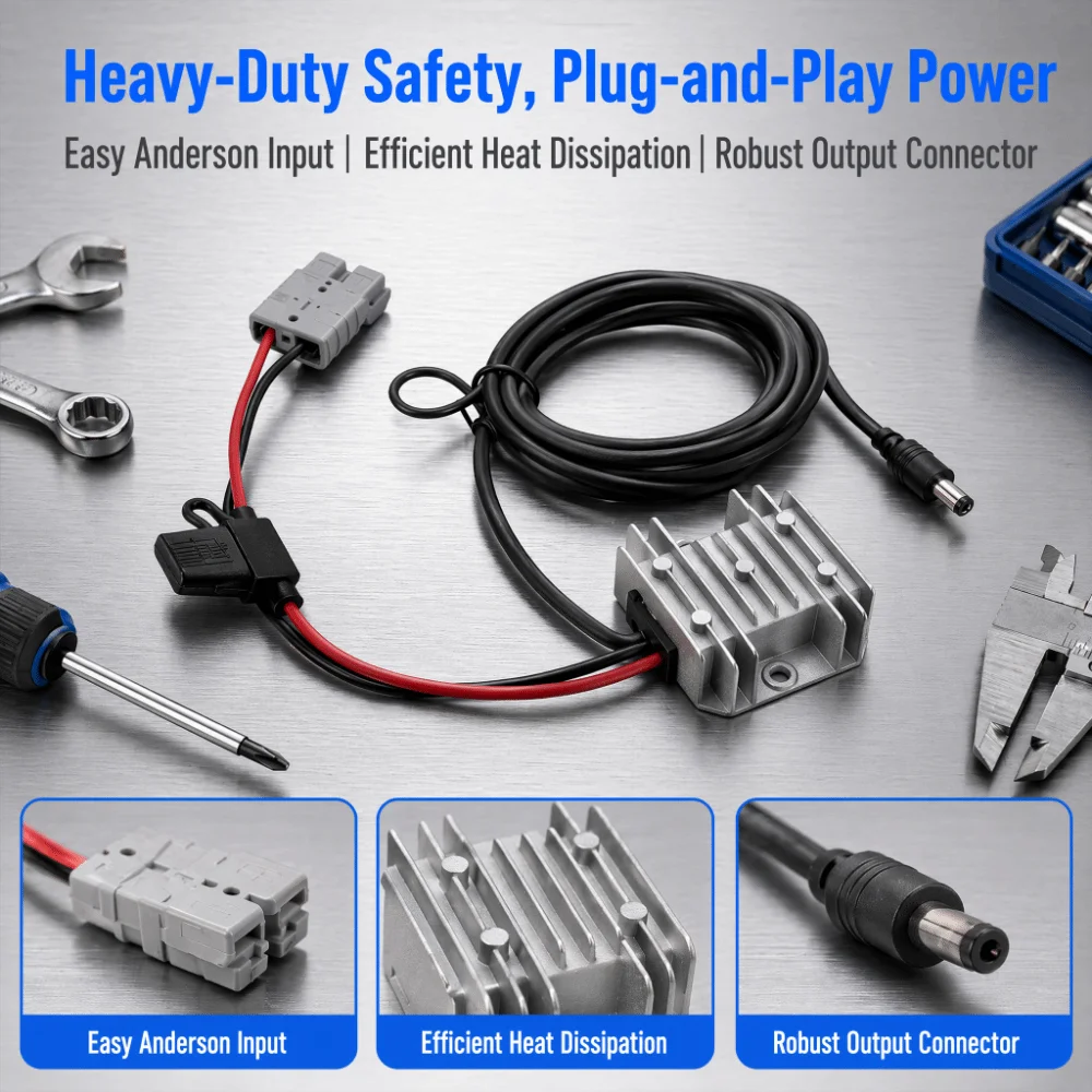 12V/24V To 30V DC-DC Step-Up Converter Waterproof Aluminum Alloy Power Adapter Anderson Plug 3.5A for Starlink Mini