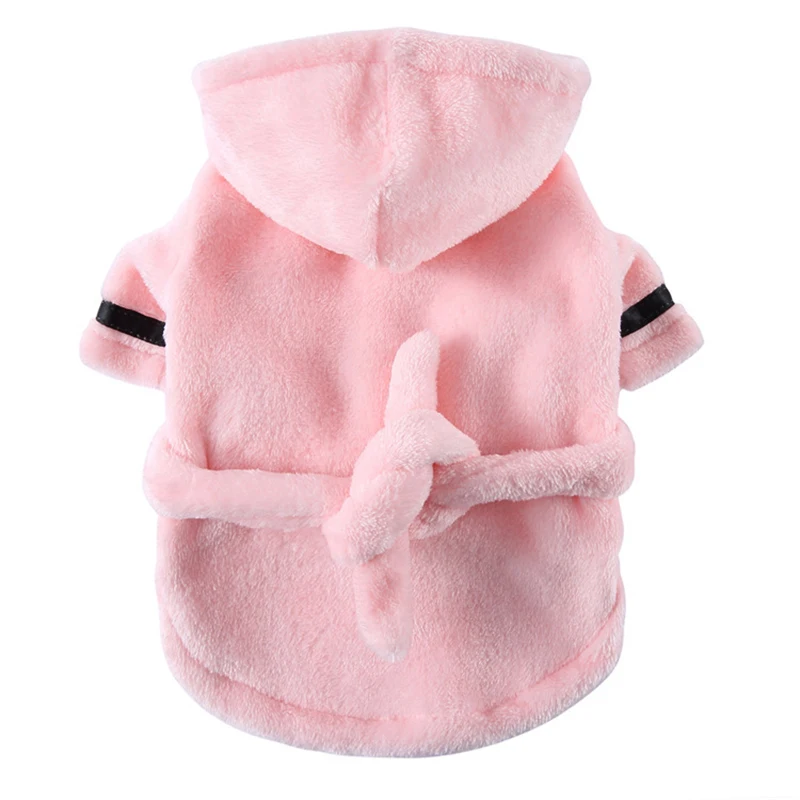 Pet Dog Bathrobe Dog Pajamas Sleeping Clothes Soft Pet Bath Drying Towel Clothes for for Puppy Dogs Cats Pet Accessories