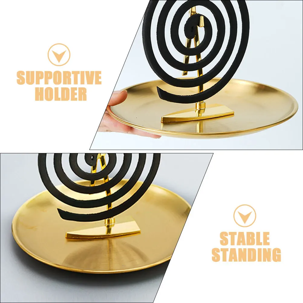 

1 set 1 Set Rack With Large Tray Metal Incense Burner Stand Bedroom Household Storage Container Home Decor Incense