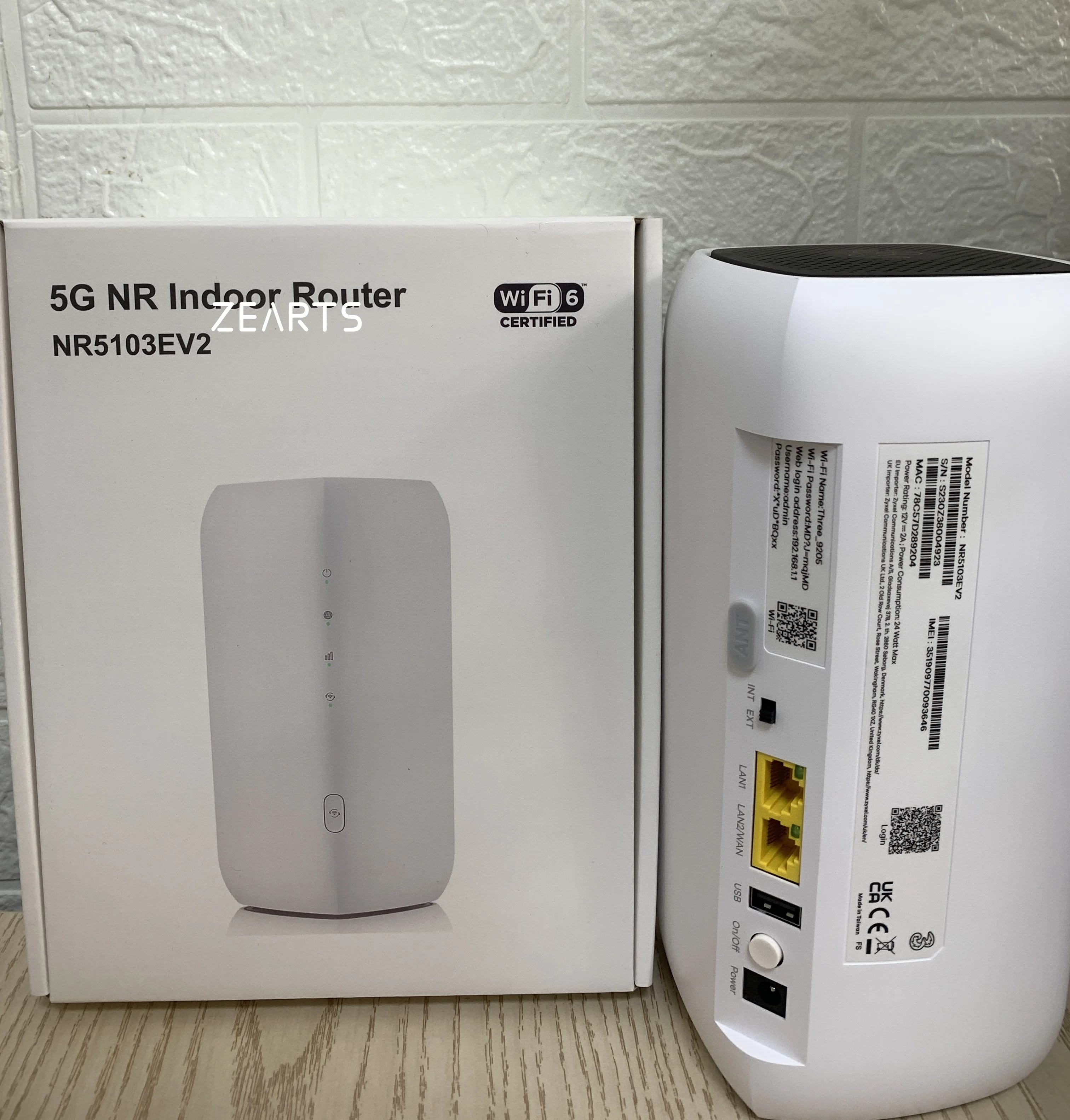 Imagem -02 - Roteador Wi-fi Zyxel com Suporte ao Modo Nsa e SA Desbloqueado 5g Sim Nr5103ev2 99 Novo