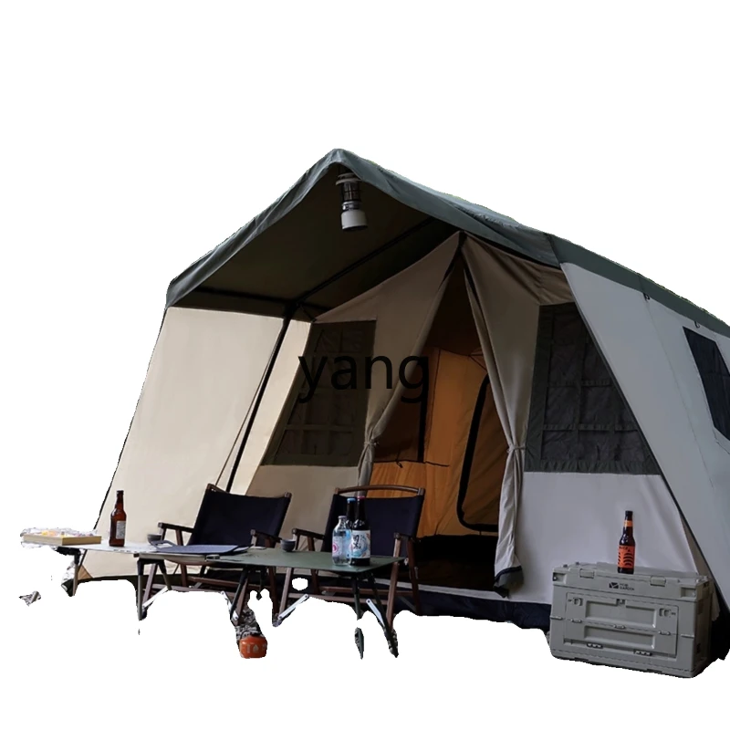 LMM Camping Thickened Double Rainproof Sunshade Tent