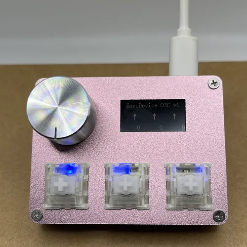 Imagen 2 del producto Gateron KS-20 interruptores blancos SayoDevice OSU O3C interruptores magnéticos de disparo rápido teclado con perilla pantalla copia pasta Shotcut