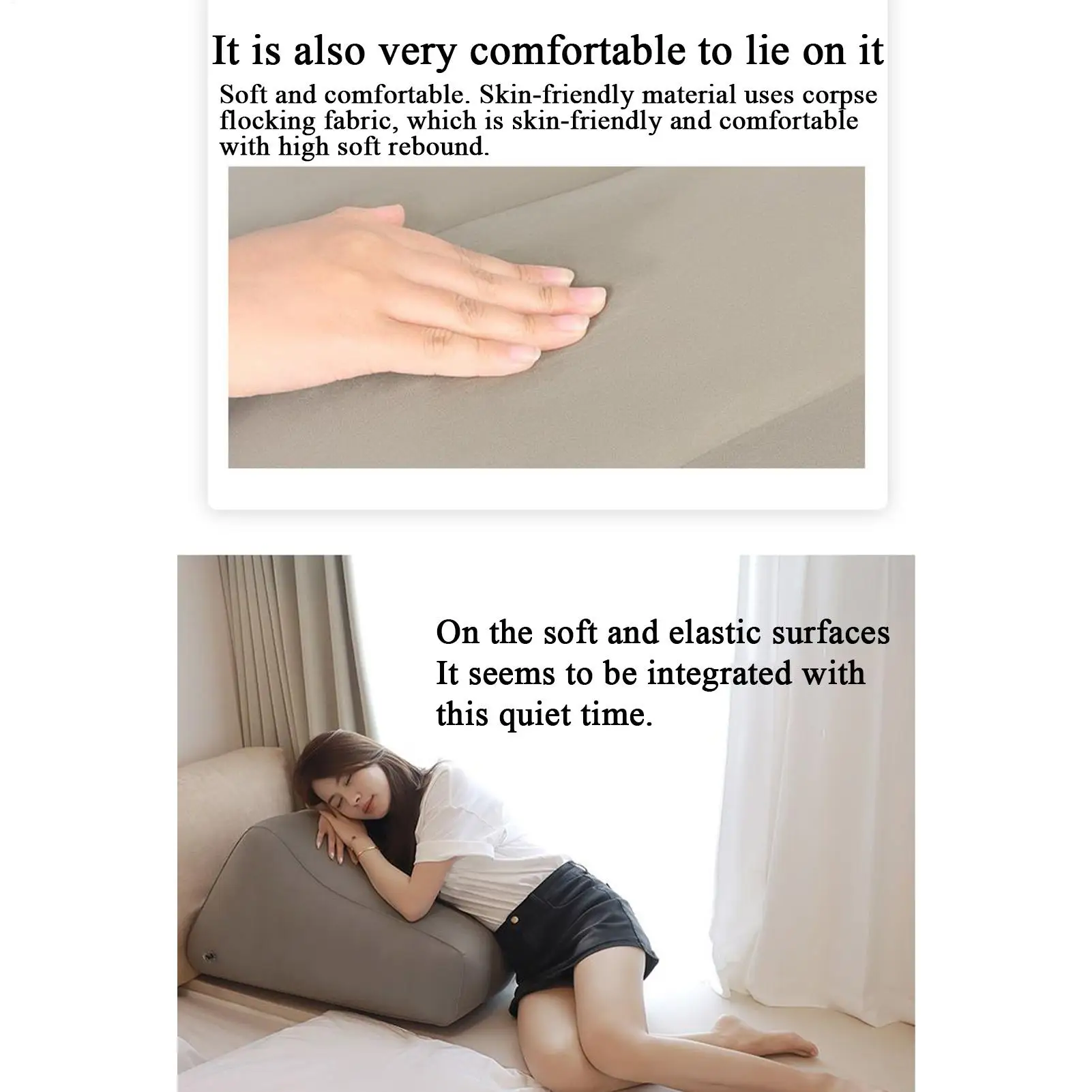 Leg Elevating Pillow Inflatable Knee Support Cushion Portable Soft Leg Support Pillow For Hip Spinal Alignment Knee Ankle Back