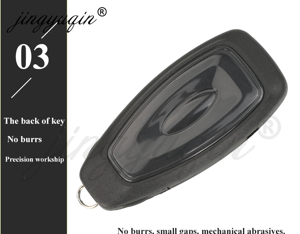 jingyuqin Car Remote Key For Ford Focus Fiesta C-Max Mondeo Ecosport Galaxy Kuga Smart Keyless 2/3Button 4D63 433MHz KR55WK48801