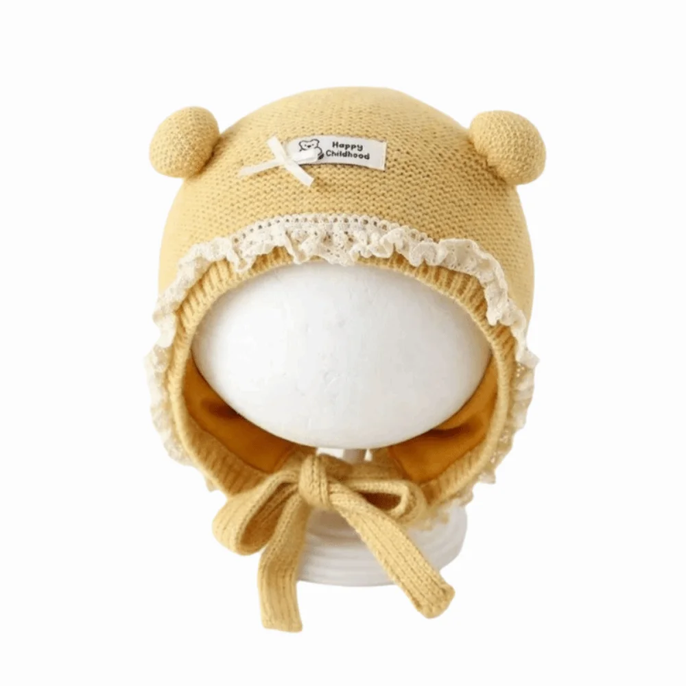 

Breathable Winter Baby Crochet Hat 3-42 Months Cold-Resistant Toddler's Plush Knitted Hat Windproof Thermal