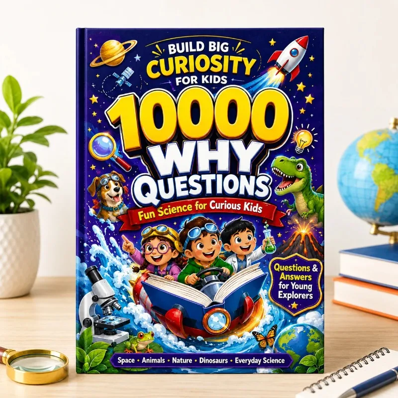 10000 Why Questions Kids Science Book Fun Q&A Exploration Learning Book for Curious Children and Young Minds