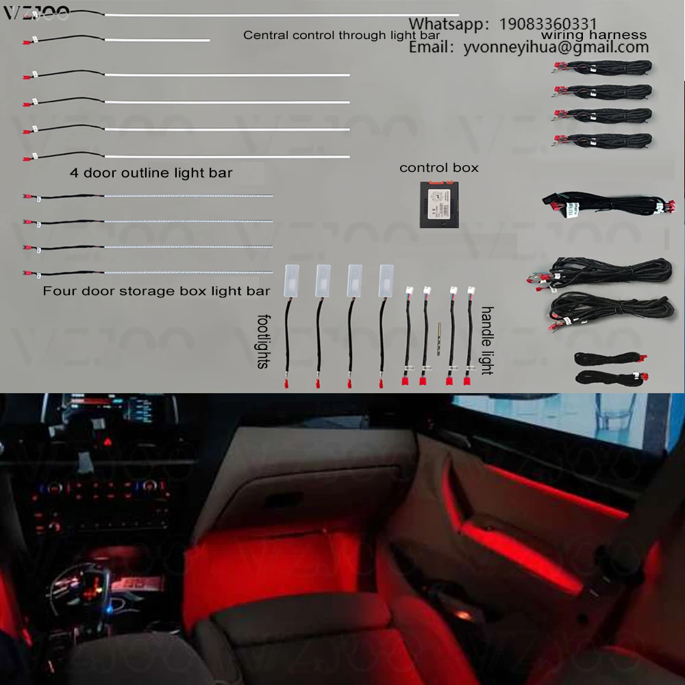 

For BMW X3 X4 F25 F26 2012-2017 11 Color Ambient Light Original Car Knob Button Control And CD Button Control Atmosphere Light
