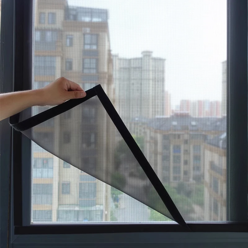 

Customizable size anti-mosquito window screen self adhesive window mosquito net summer insect proof door mosquitonet for windows