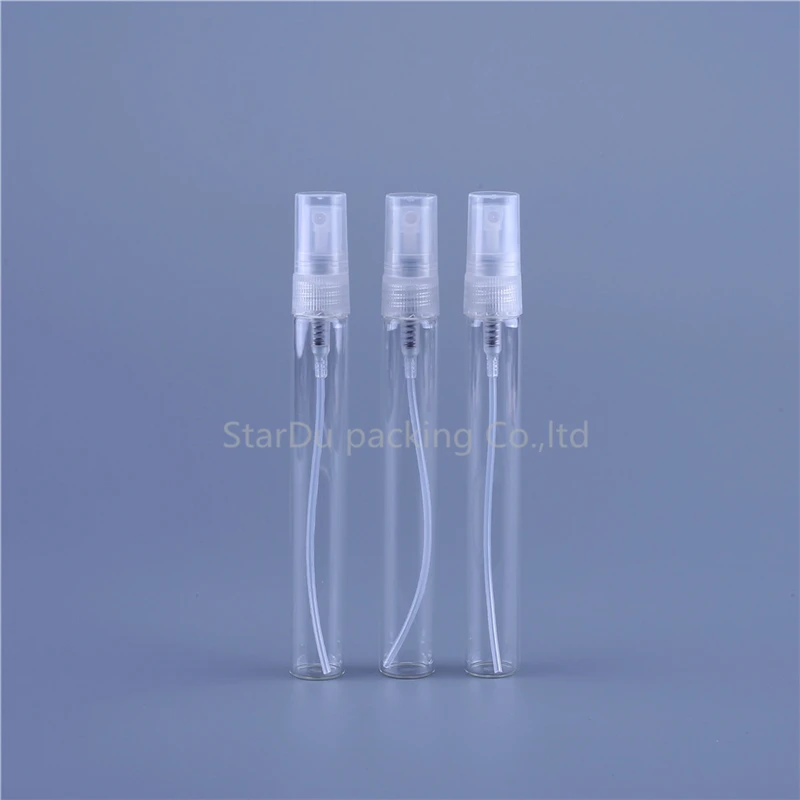 1000pcs Hot Selling 2ml 3ml 5ml 10ml Borosilicate Glass Tube Perfume Spray Bottle Tube Glass Spray Perfume Glass Bottle