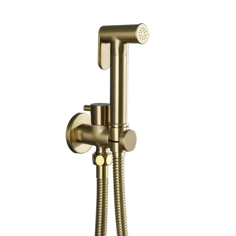 

Bathroom Bidet Faucet Brass Chrome/Black/Grey/Brushed Gold Toilet Sprayer Bidet Tap Wall Mounted Bidet Faucets