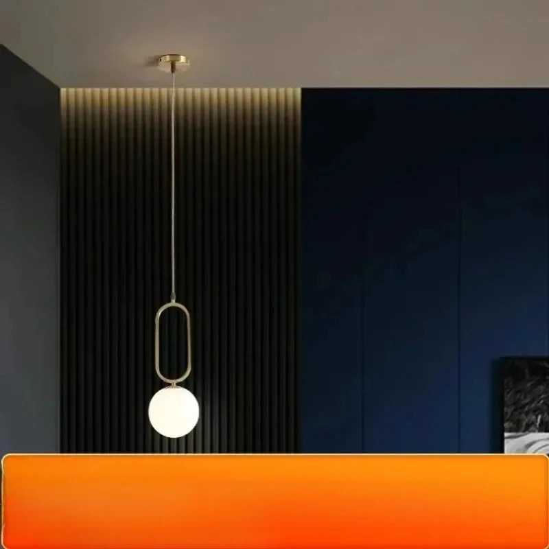 

Bedroom Pendant Lights Bedside Hotel Restaurant Hanging Lamp Modern Glass Ceiling Chandeliers Lustres Luminaire Indoor Lighting