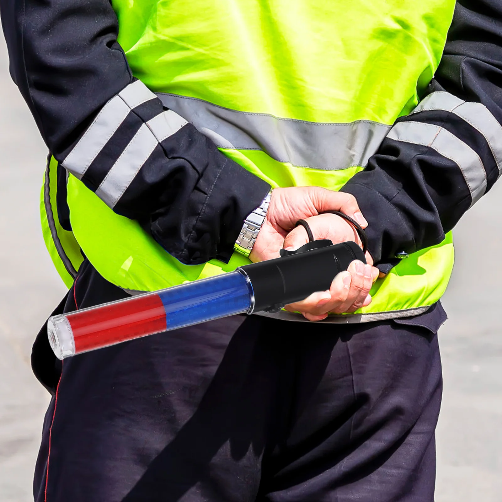 LED Warning Light Traffic Control Stick 26cm Portable Emergency Wand Magnetic Hook Safety Glow Wand Concert Outdoor