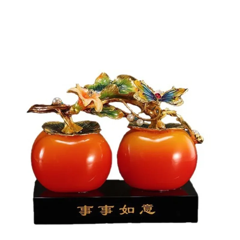 New Chinese style everything goes well persimmon ornament living room entrance decoration housewarming gift TV cabinet