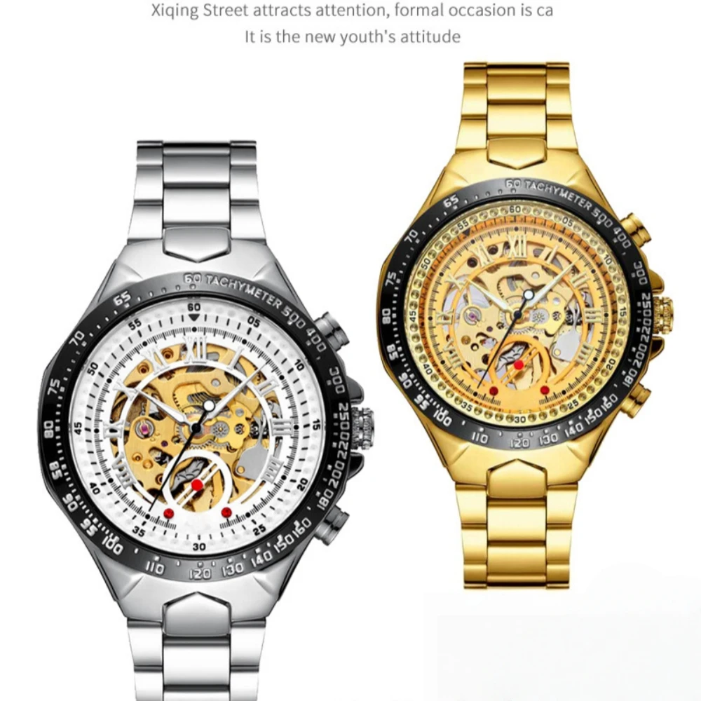 

Роскошные дешевые мужские часы, спортивные водонепроницаемые часы, мужские автоматические часы из нержавеющей стали, мужские часы, подарочные часы с кожаным ремешком для мужчин