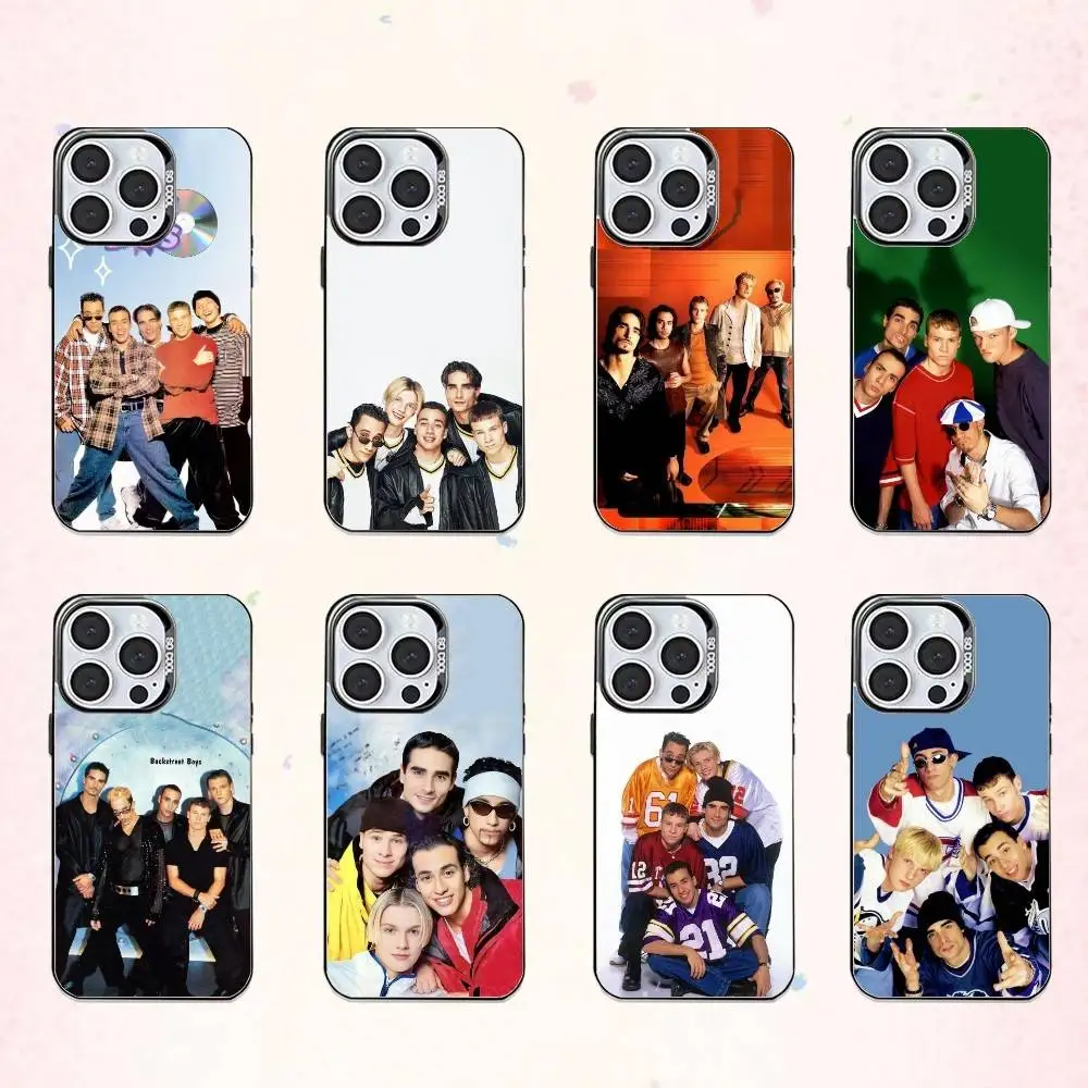 

Pop Icons B-Backstreet B-Boys BSB Phone Case For iPhone17,16,15,14,13,12,11 Plus,Pro Max Colored Silver Plated Inside Cover