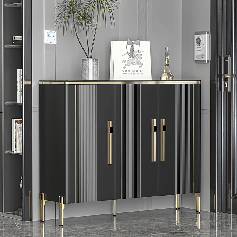 

Легкая роскошная одежда, напольный шкаф для обуви, органайзер для хранения, современный простой бытовой вход, большая вместительная мебель для балкона