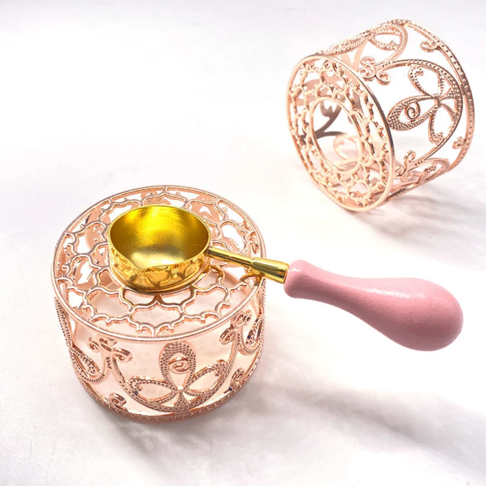 Hollow ogień lakier piec Vintage pieczęć pieczęć woskowa koralik kij podgrzewany wosk topienia klej piec dla DIY pieczęć woskowa pieczęć piec do topienia