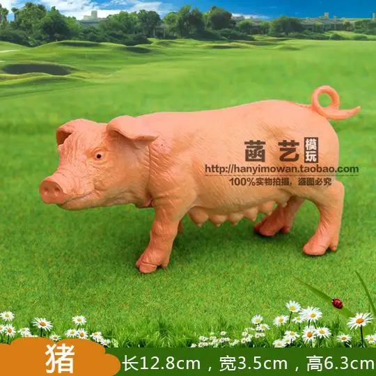 PVC Plastic Mini Boerderij Pluimvee Dieren Huisdecoratie Figuurtjes Gesimuleerde Dieren Hond Varken Schaap Kip Model Kinderspeelgoed