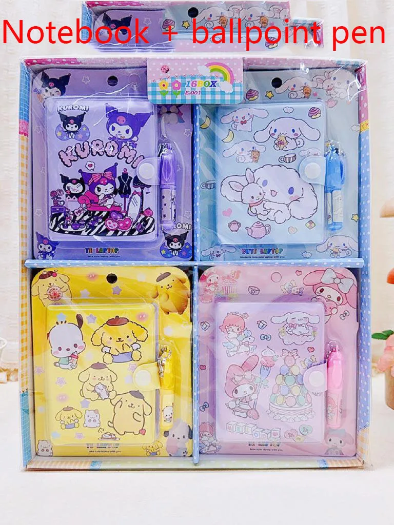 Cartoon Sanrio Kuromi Notebook Cinnamon Melody Diary Small Kawaii Miini Portable Ledger School Supplies Stationery Gifts