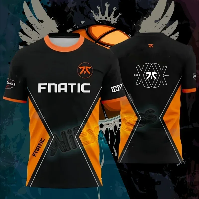

New T-shirt Esports Team Uniform Summer Men's Round Neck 3D Printed Breathable and Versatile Outdoor Sports Short Sleeved moto