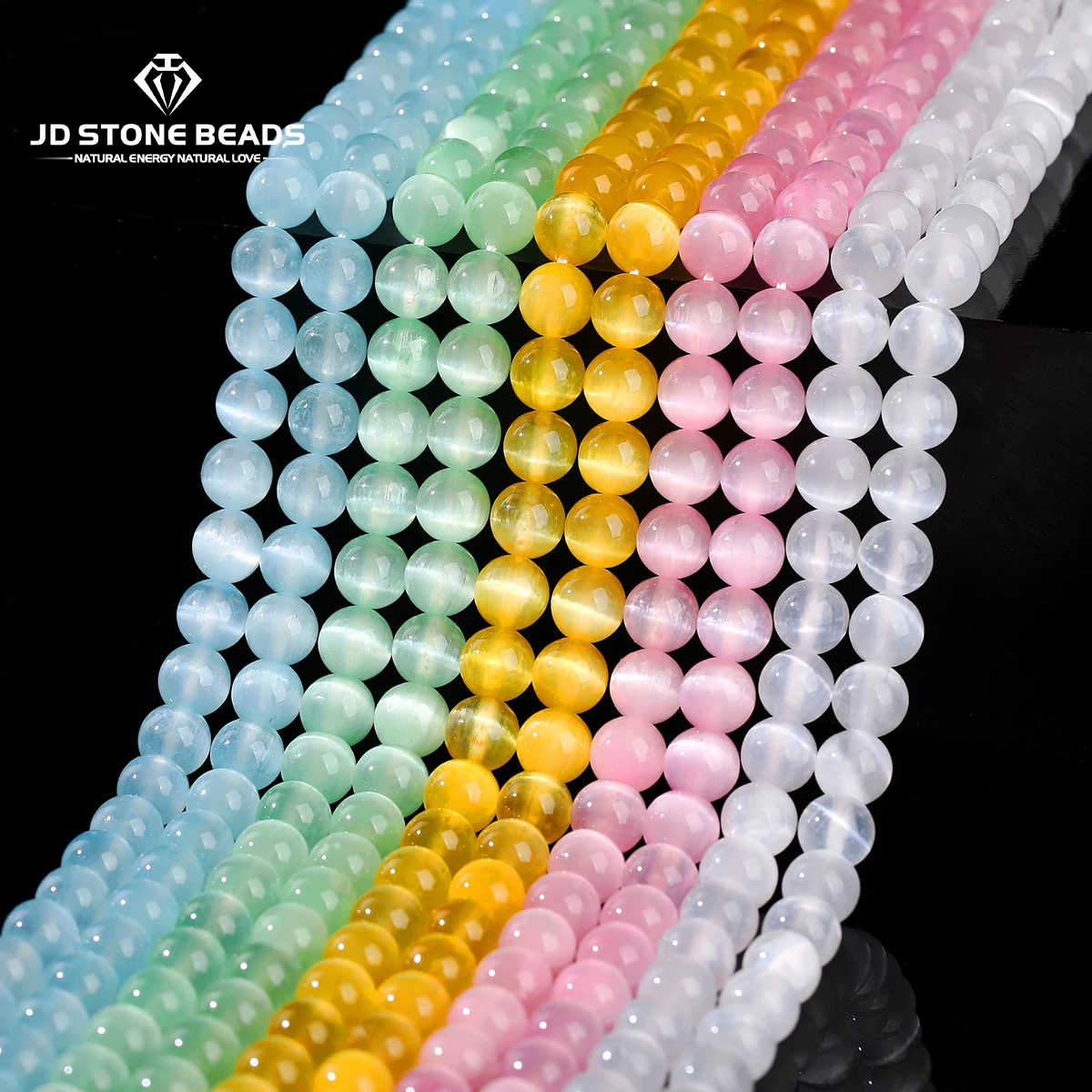 

Wholesale Natural Selenite Stone Gypsum Beads Round Loose Spacer Bead for Jewelry Making Diy Bracelet Necklace Accessory Finding