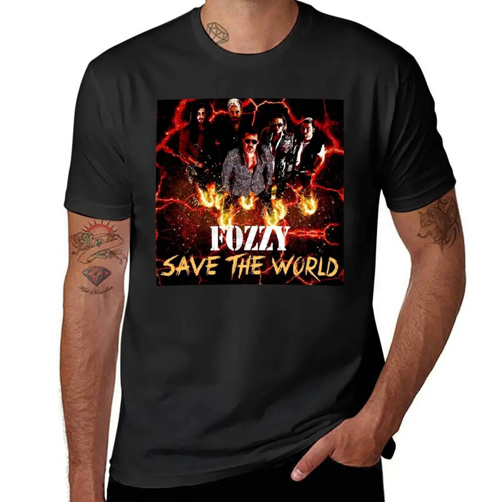 the best fozzy save the w T-Shirt anime Aesthetic clothing summer top t shirt men