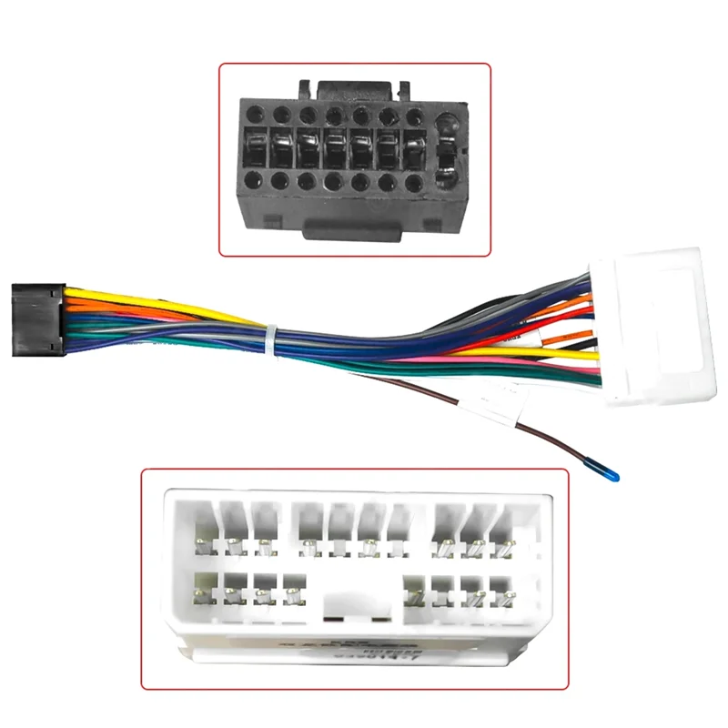 

A90Q-10Pcs Car Audio Radio 16 PIN Wiring Harness Adaptor For Ssangyong Spark Navigation Screen Power Cord