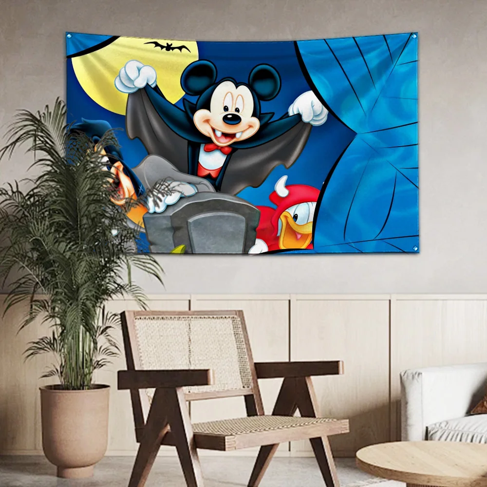 Cartoon Mickeys Mouses Flag poliestere stampa digitale Banner 4 dimensioni per Garage Wall Art Out Door Decoration