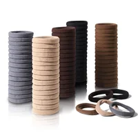 Elastic Seamless Hair Scrunchie 50 Pack No Damage Ponytail Holder for Women Black Gentle Hair Ties - Image 5