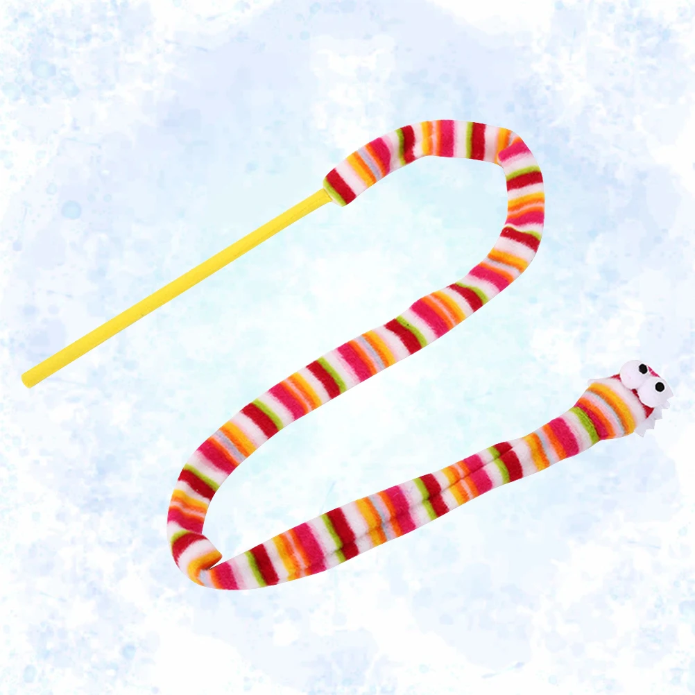 

Cat Teaser Accessories Toy Indoor Cats Snake for Stimulating Toys Rod Dangler Catch Cartoon