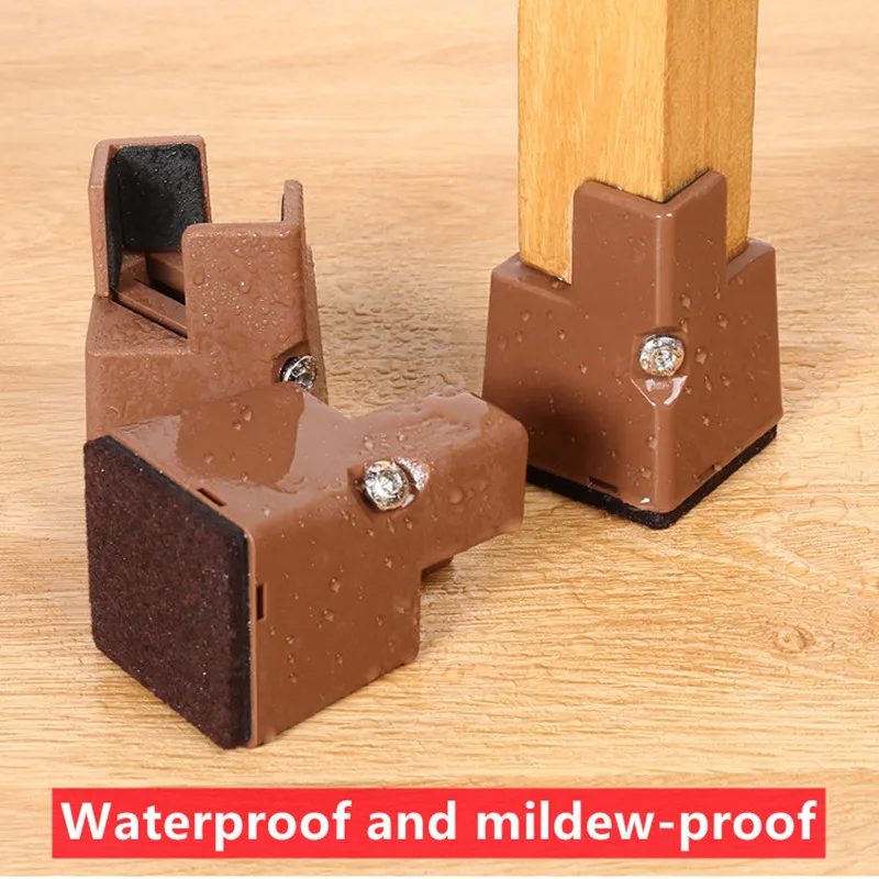 4PCS Adjustable Chair Feet Riser Screw Clamp 5-10cm Height Heavy Duty Sofa Tables Bed Furniture Risers Square Round Chair Legs