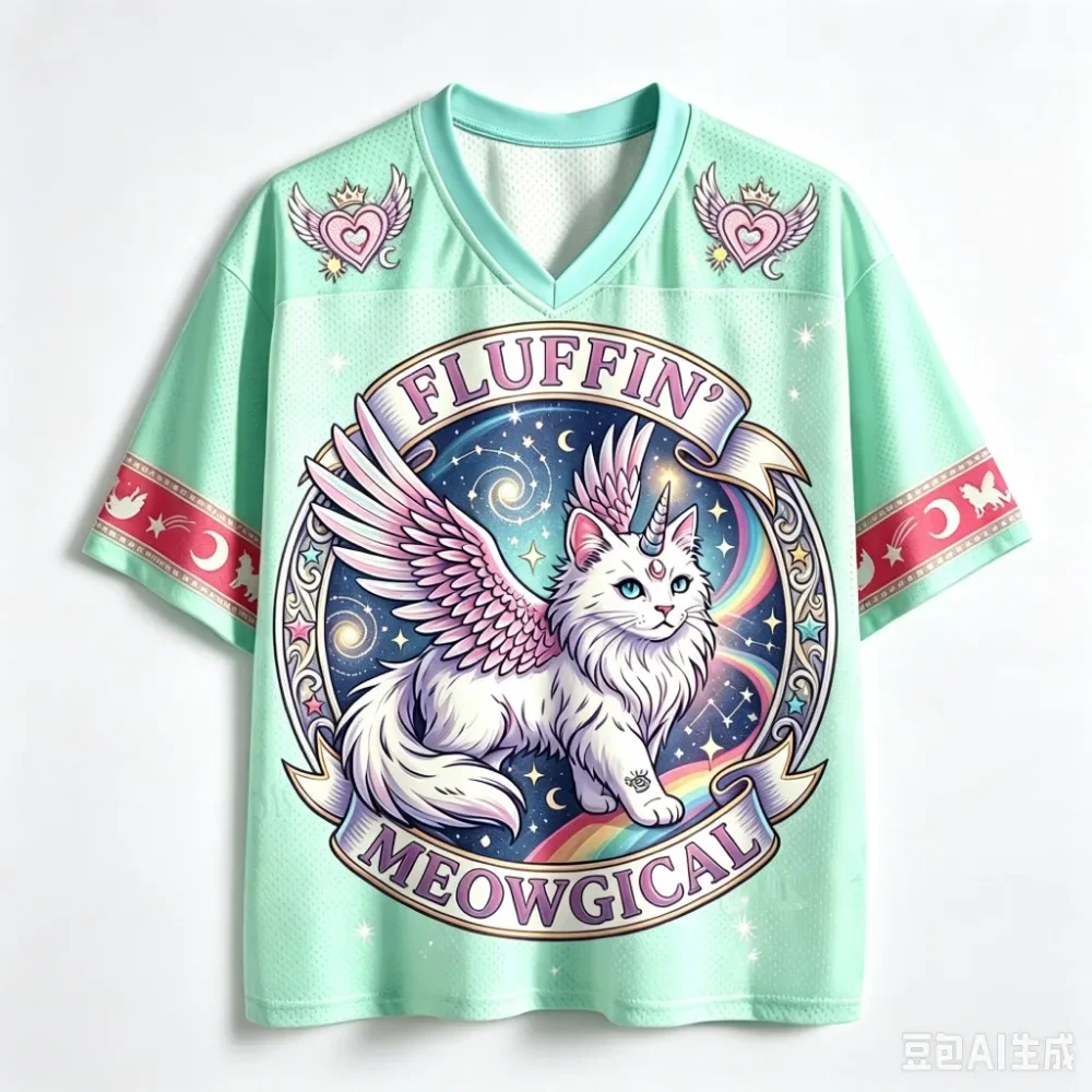 Lustiges Retro-Katzen-3D-Druck Schnelltrocknendes Atmungsaktives Sport-T-Shirt für Männer und Frauen mit V-Ausschnitt, Locker Geschnitten, Trendiges Modisches Streetwear Y2K Eltern-Kind-Kleidung – Detail 4
