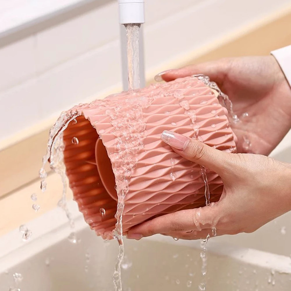 Seau pour pinceaux de maquillage, Rotation à 360 degrés, grande capacité, rouge à lèvres, crayon à sourcils, ombre à paupières, cartouche de rangement pour pinceaux portables