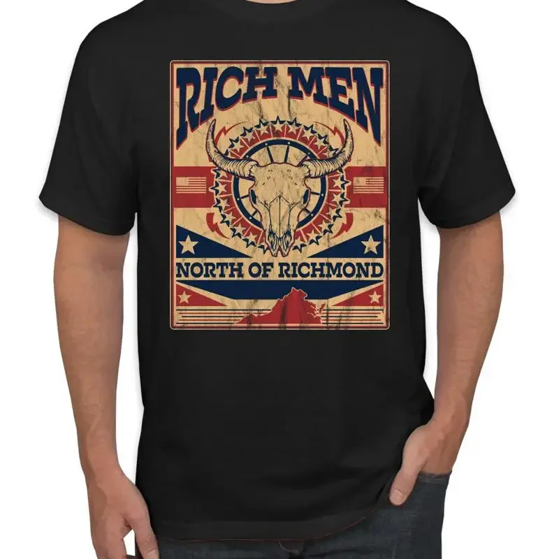 Rich Men North of Richmond Distressed Steer Herren-T-Shirt